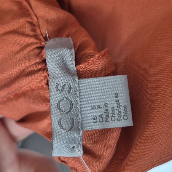 COS Strappy Silk Top In Coral Size Small - Picture 6 of 7